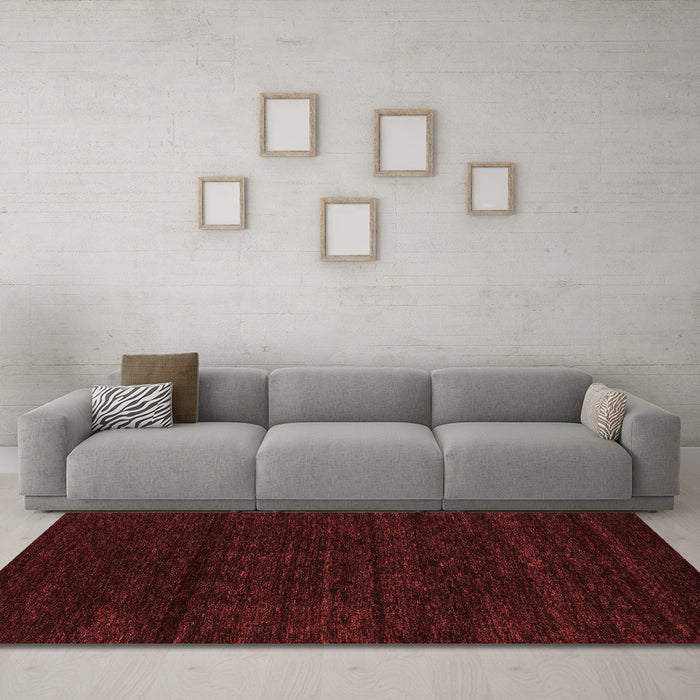 Contemporary Red Washable Rugs