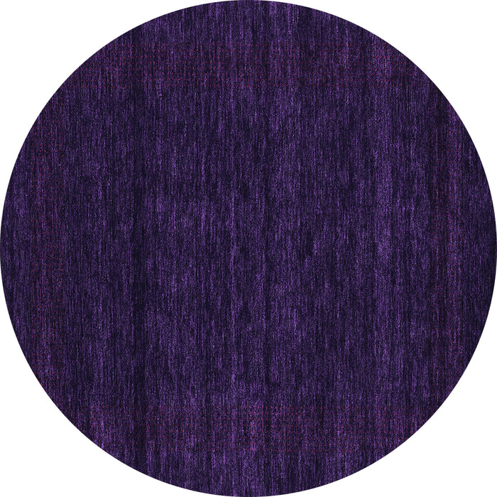 Round Abstract Purple Contemporary Rug, con1789pur