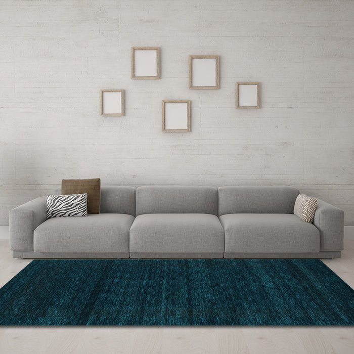 Machine Washable Abstract Light Blue Contemporary Rug in a Living Room, wshcon1789lblu
