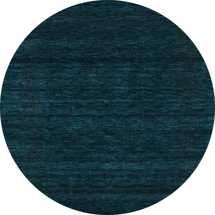 Round Abstract Light Blue Contemporary Rug, con1789lblu