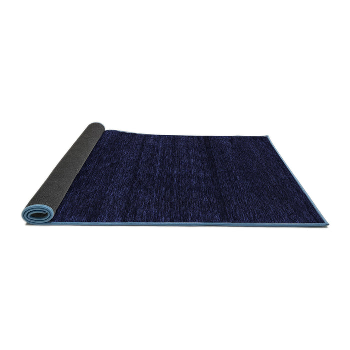 Sideview of Abstract Blue Contemporary Rug, con1789blu