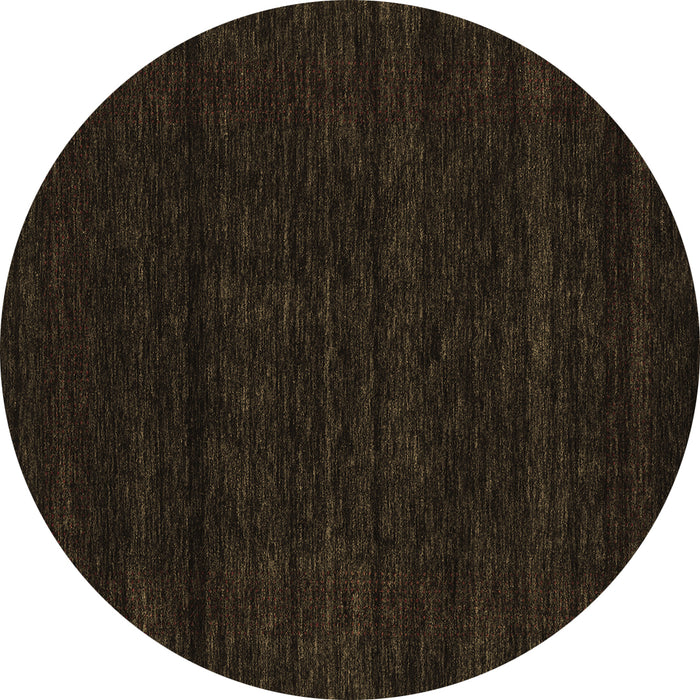 Round Abstract Brown Contemporary Rug, con1789brn