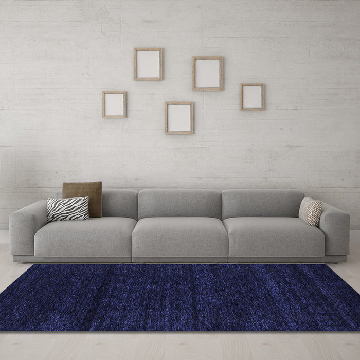 Machine Washable Abstract Blue Contemporary Rug in a Living Room, wshcon1789blu