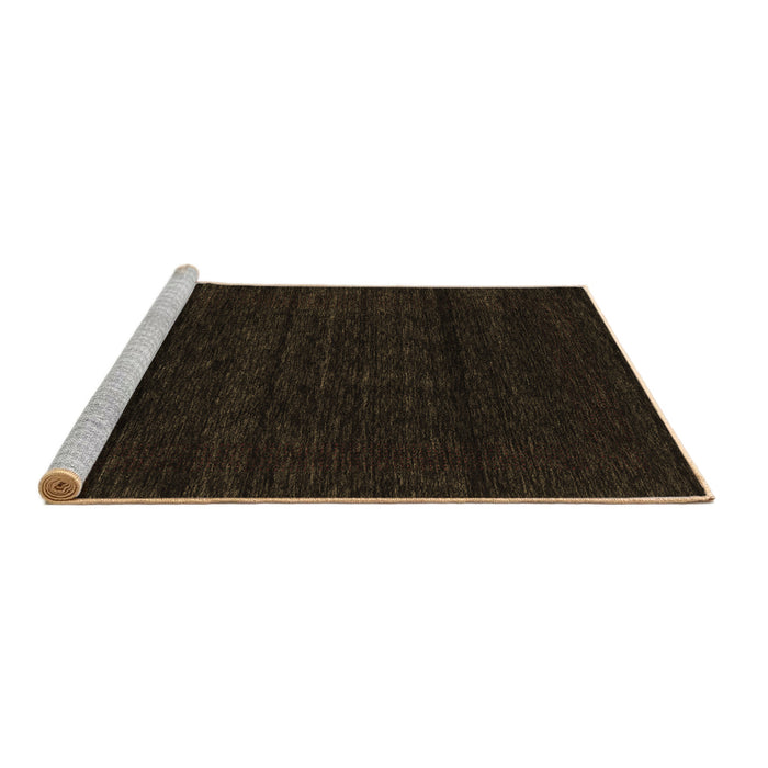 Sideview of Machine Washable Abstract Brown Contemporary Rug, wshcon1789brn