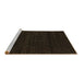 Sideview of Machine Washable Abstract Brown Contemporary Rug, wshcon1789brn