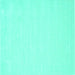 Square Solid Turquoise Modern Rug, con178turq