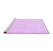 Sideview of Machine Washable Solid Purple Modern Area Rugs, wshcon178pur