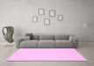 Machine Washable Solid Pink Modern Rug in a Living Room, wshcon178pnk