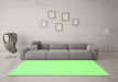 Machine Washable Solid Green Modern Area Rugs in a Living Room,, wshcon178grn