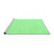 Sideview of Machine Washable Solid Emerald Green Modern Area Rugs, wshcon178emgrn