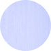 Round Solid Blue Modern Rug, con178blu