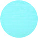 Round Machine Washable Solid Light Blue Modern Rug, wshcon178lblu