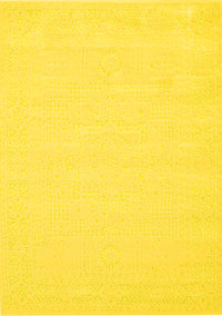 Solid Yellow Modern Rug, con178yw