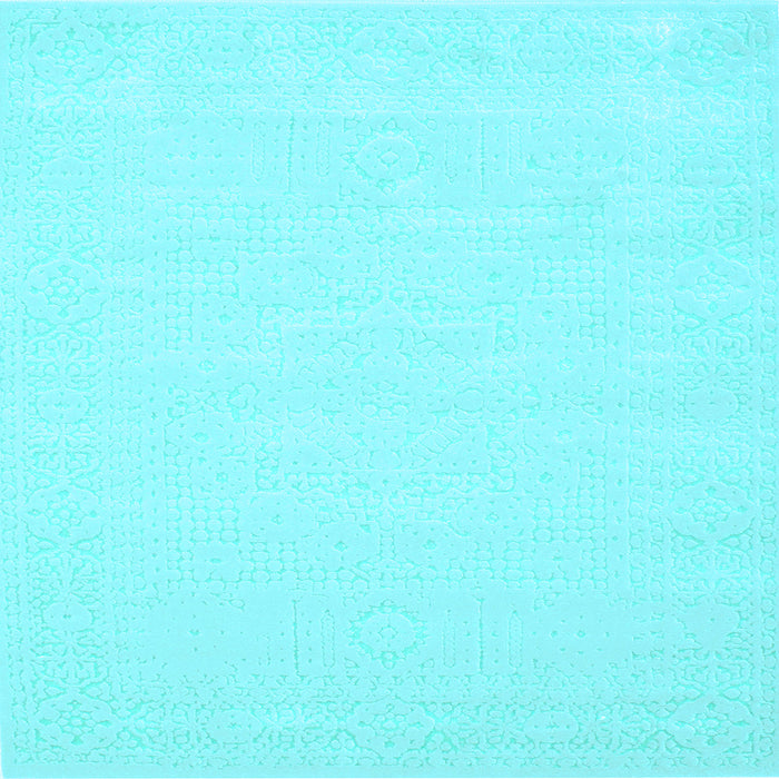 Square Solid Light Blue Modern Rug, con178lblu