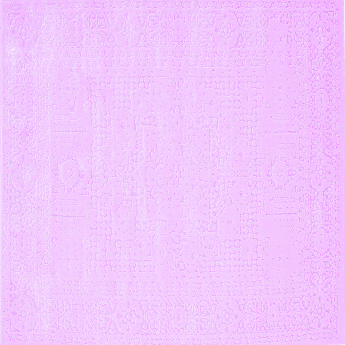 Square Solid Purple Modern Rug, con178pur