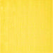 Square Machine Washable Solid Yellow Modern Rug, wshcon178yw