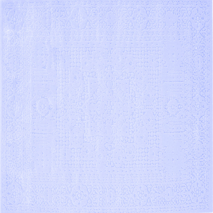 Square Machine Washable Solid Blue Modern Rug, wshcon178blu