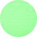 Round Solid Emerald Green Modern Rug, con178emgrn