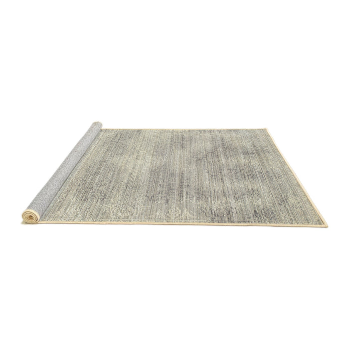 Serging Thickness of Machine Washable Contemporary Sage Green Rug, wshcon179