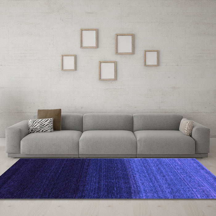 Machine Washable Abstract Purple Contemporary Area Rugs in a Living Room, wshcon1790pur