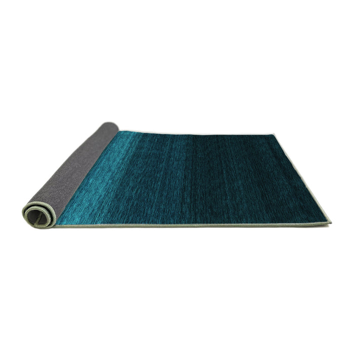 Sideview of Abstract Turquoise Contemporary Rug, con1790turq