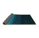 Sideview of Abstract Turquoise Contemporary Rug, con1790turq