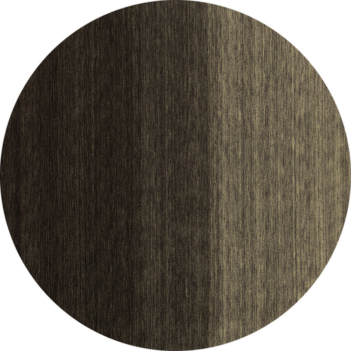 Round Abstract Brown Contemporary Rug, con1790brn