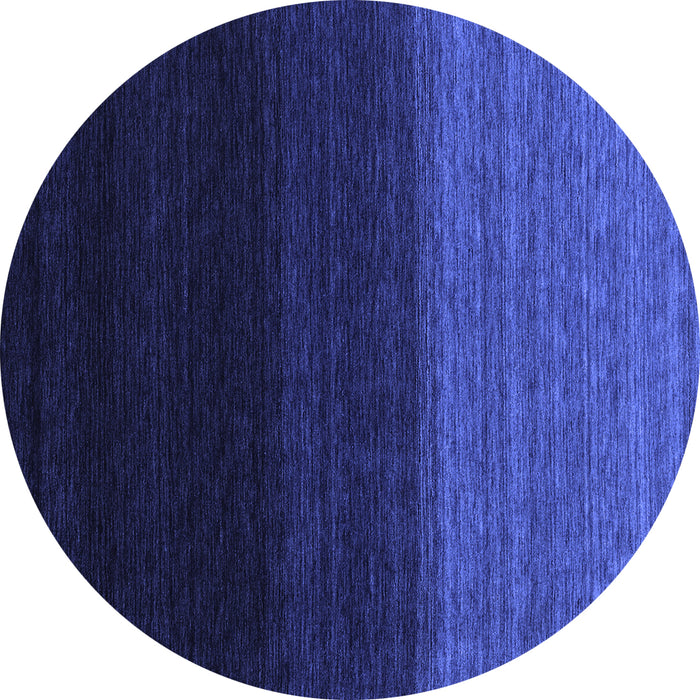 Round Machine Washable Abstract Blue Contemporary Rug, wshcon1790blu