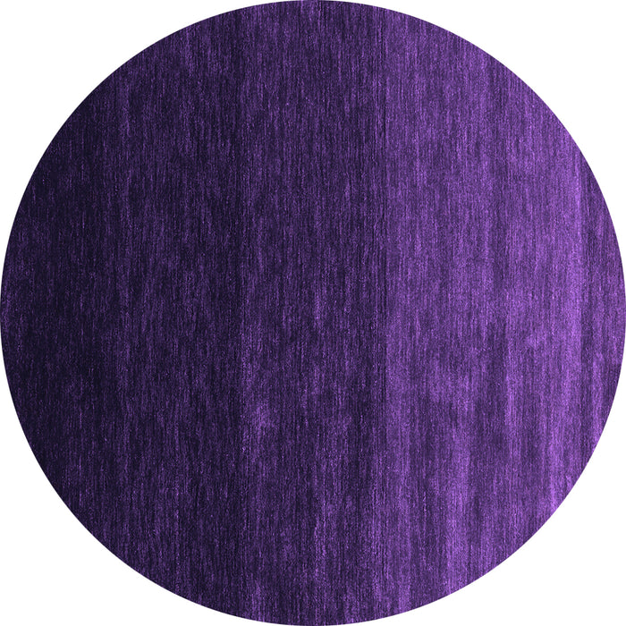 Round Abstract Purple Contemporary Rug, con1791pur