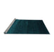 Sideview of Machine Washable Abstract Light Blue Contemporary Rug, wshcon1791lblu