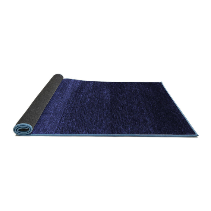 Sideview of Abstract Blue Contemporary Rug, con1791blu