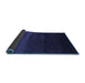 Sideview of Abstract Blue Contemporary Rug, con1791blu