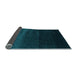 Sideview of Abstract Light Blue Contemporary Rug, con1791lblu