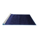 Sideview of Machine Washable Abstract Blue Contemporary Rug, wshcon1791blu