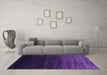 Machine Washable Abstract Purple Contemporary Area Rugs in a Living Room, wshcon1791pur