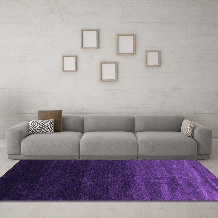 Machine Washable Abstract Purple Contemporary Area Rugs in a Living Room, wshcon1791pur