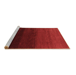 Sideview of Machine Washable Abstract Brown Contemporary Rug, wshcon1792brn