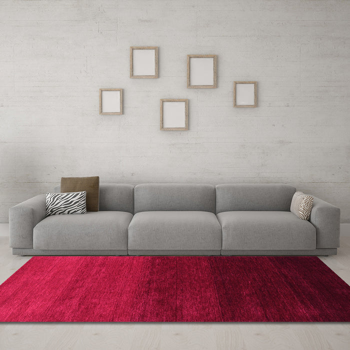 Machine Washable Abstract Pink Contemporary Rug in a Living Room, wshcon1792pnk