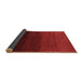 Sideview of Abstract Brown Contemporary Rug, con1792brn