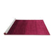 Sideview of Machine Washable Abstract Purple Contemporary Area Rugs, wshcon1792pur