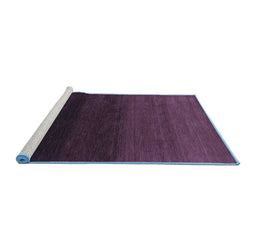 Sideview of Machine Washable Abstract Blue Contemporary Rug, wshcon1792blu