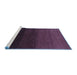 Sideview of Machine Washable Abstract Blue Contemporary Rug, wshcon1792blu