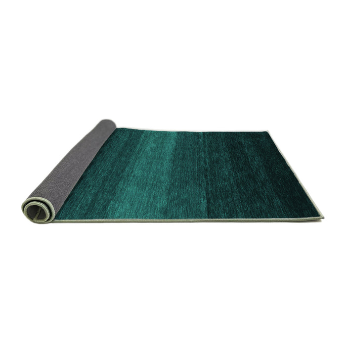 Sideview of Abstract Turquoise Contemporary Rug, con1793turq