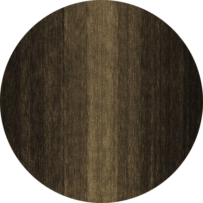 Round Abstract Brown Contemporary Rug, con1793brn