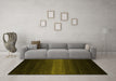 Machine Washable Abstract Yellow Contemporary Rug in a Living Room, wshcon1793yw