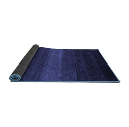 Sideview of Abstract Blue Contemporary Rug, con1793blu
