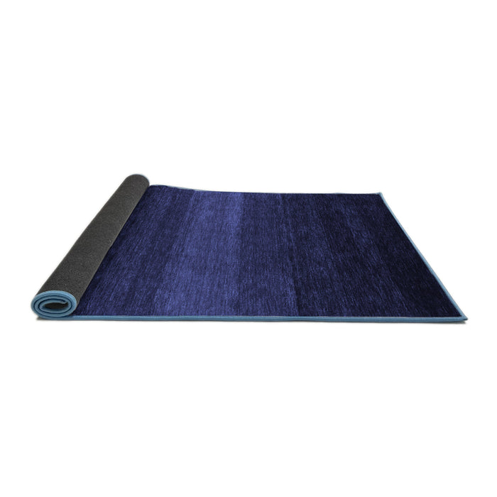 Sideview of Abstract Blue Contemporary Rug, con1793blu