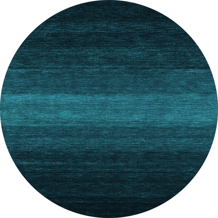 Round Abstract Light Blue Contemporary Rug, con1793lblu