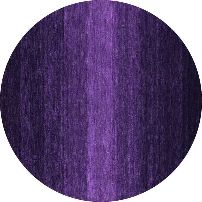 Round Abstract Purple Contemporary Rug, con1793pur