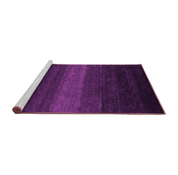 Sideview of Machine Washable Abstract Pink Contemporary Rug, wshcon1793pnk